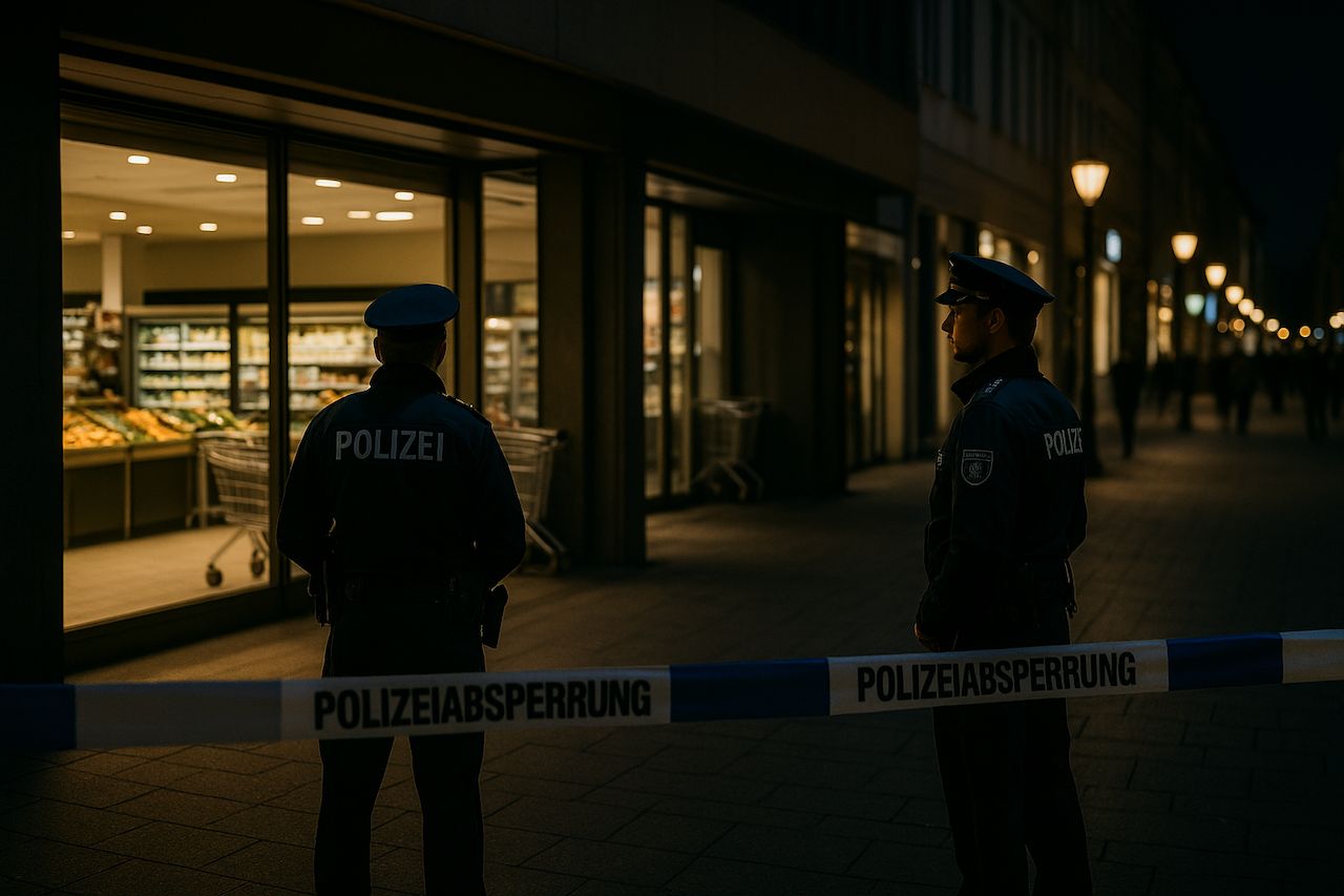 Дюссельдорф — задержание после кражи в супермаркете
