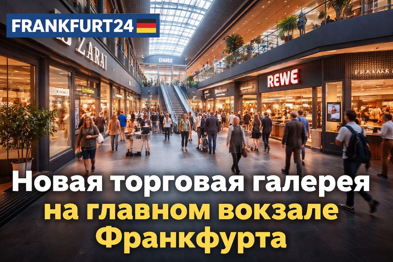 Новая торговая галерея на главном вокзале Франкфурта