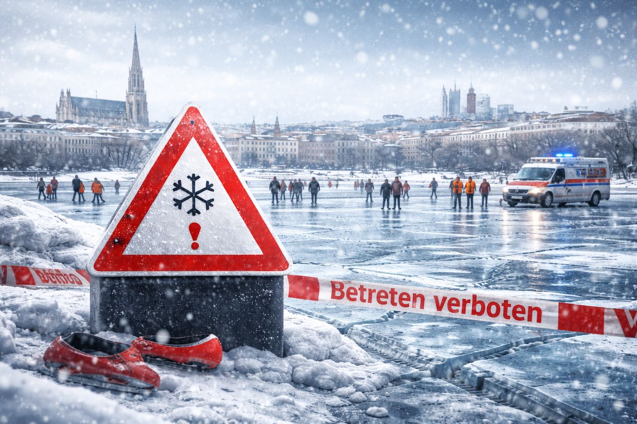 Власти Вены призывают не выходить на лёд на природных водоёмах