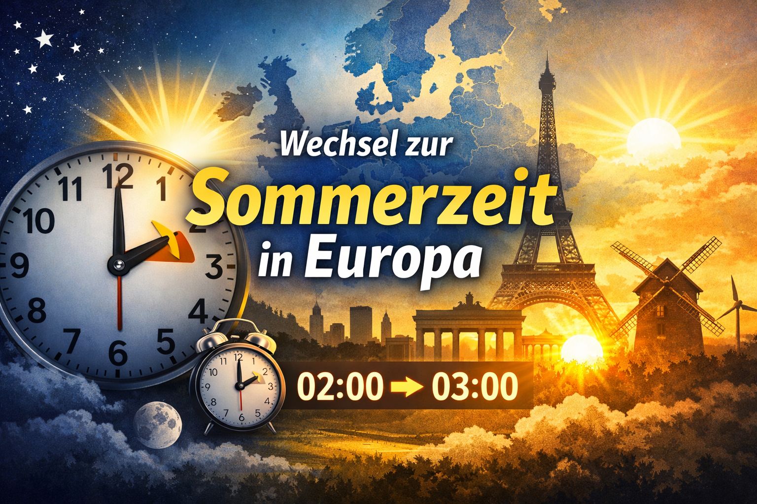 Switch to daylight saving time in Europe