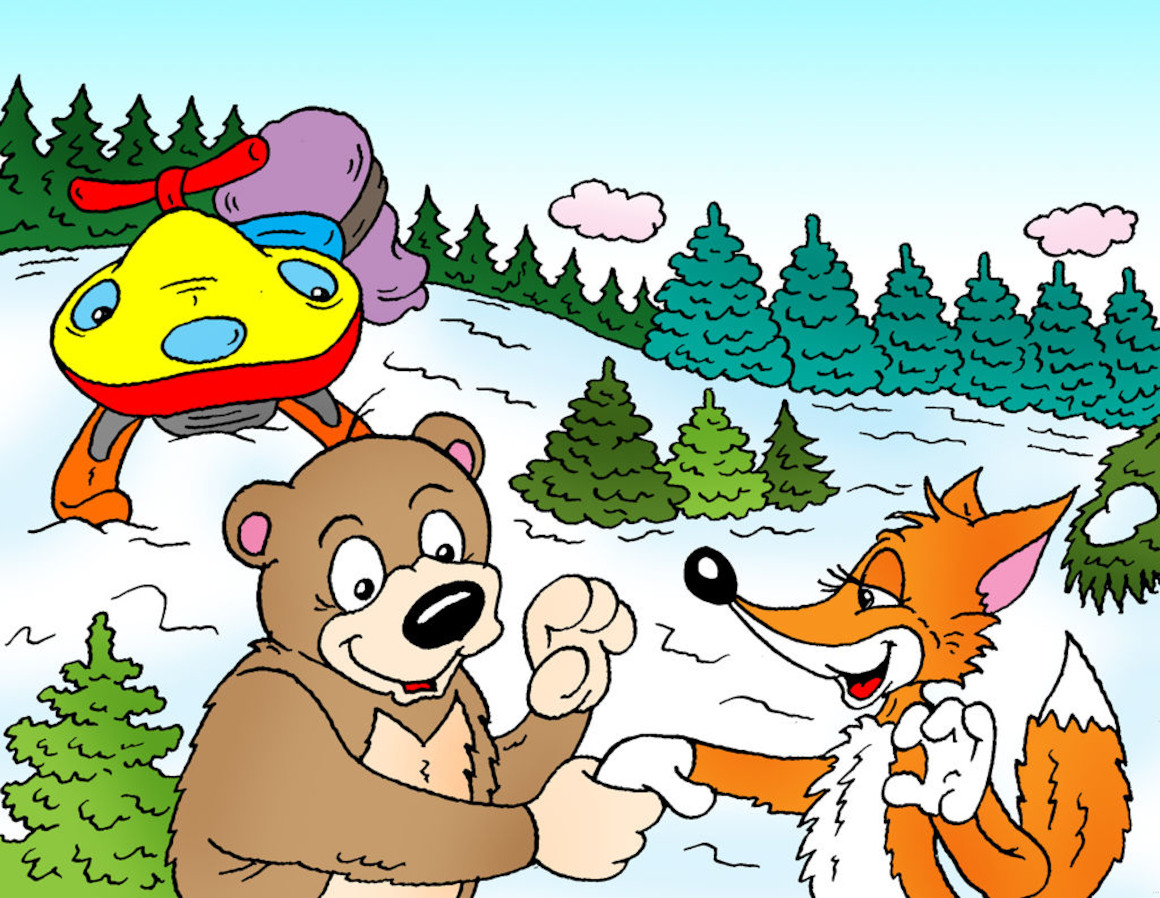 Картинка волк лиса медведь. Лиса, волк и медведь. Медведь и лиса. Лиса и медведь рисунок.