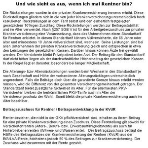 Und wie sieht es aus, wenn ich mal Rentner bin?