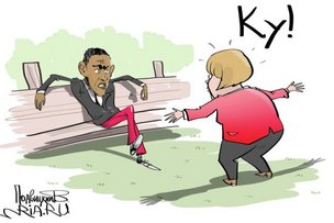 Самый обсуждаемый снимок: Меркель и Обама на саммите G7