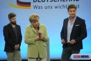 Ангела Меркель и девочка из Палестины