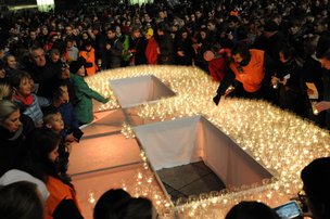 Лейпциг: Lichtfest в память о мирной революции 1989