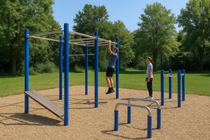 В Ганновере открыли современную зону калистеники в парке Vinnhorst