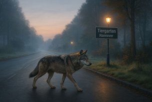 Волк в Ганновере: редкий гость удивил жителей Кирхроде