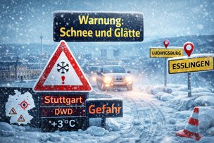 Гололёд и снег в Штутгарте: предупреждение синоптиков сохраняется