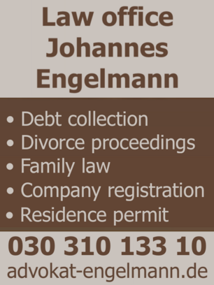 Russian, Russian-speaking lawyer in Berlin, in Germany - Johannes Engelmann