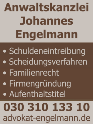 Russischsprachiger Rechtsanwalt (Advokat) in Berlin - Johannes Engelmann