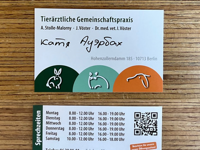 Katja Auerbach - russischsprachiger Tierärztin in Berlin