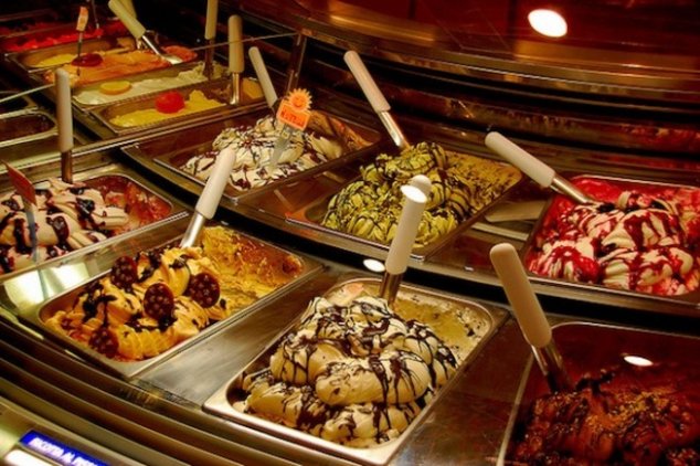 Берлинское мороженое крупным планом 