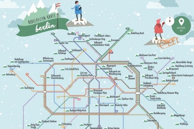 Снег в Берлине: с какой горы можно прокатиться на санках?